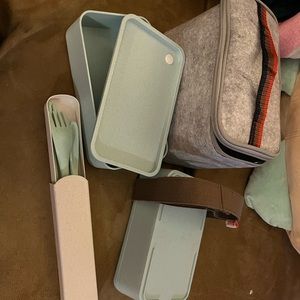 New bento lunchbox with utensils